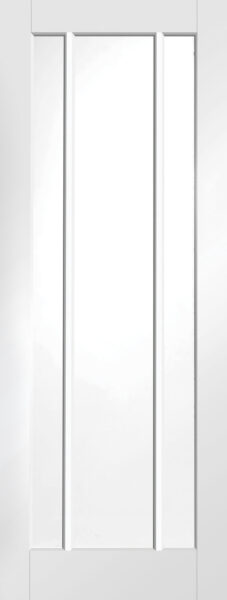 Internal White Primed Worcester Door with Clear Glass Fire Door