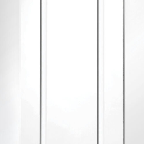 Internal White Primed Worcester Door with Clear Glass Fire Door