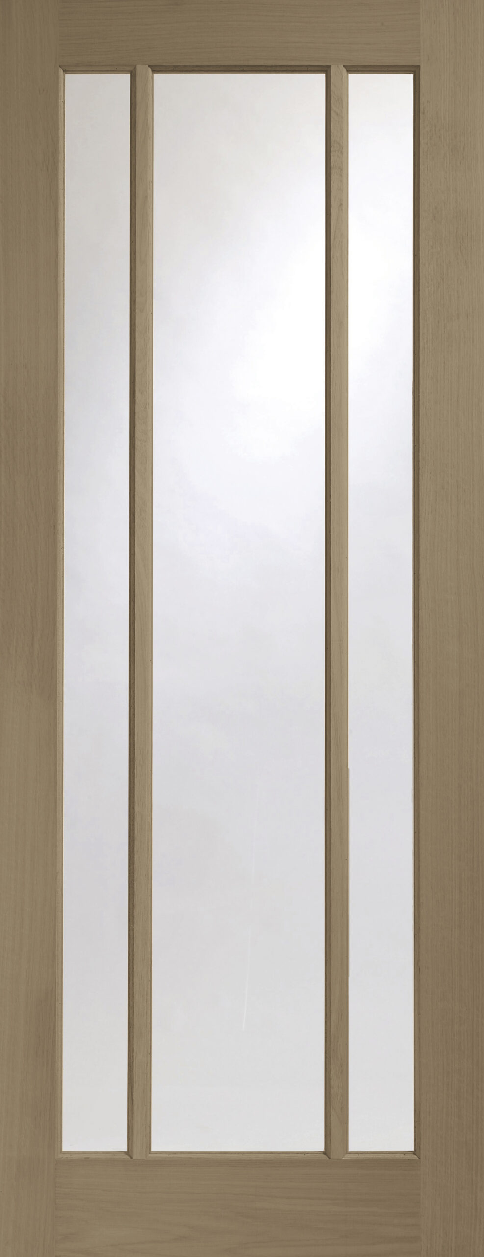 Worcester Internal Oak Door with Clear Glass – Cappuccino, 2040 x 826 x 40 mm