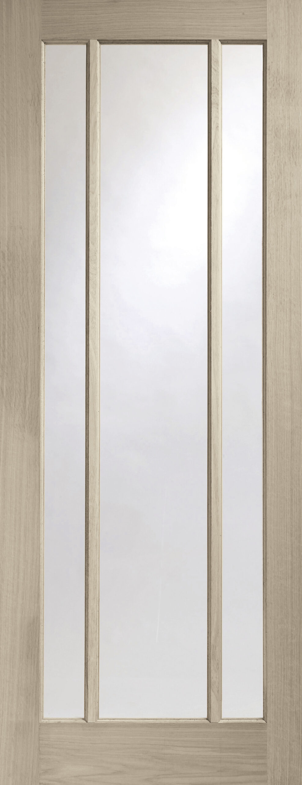 Worcester Internal Oak Door with Clear Glass – Crema, 2040 x 726 x 40 mm