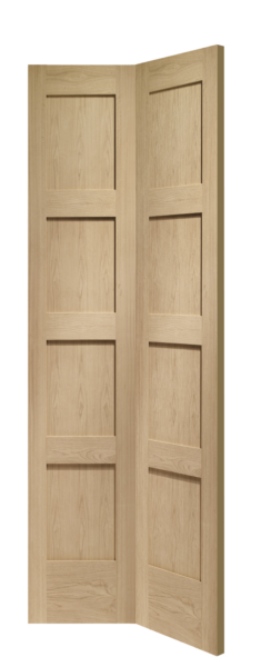 Internal Oak Shaker 4 Panel Bi-Fold Door