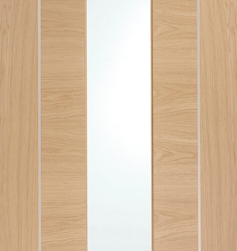 Internal Oak Pre-Finished Forli Door Clear Glass