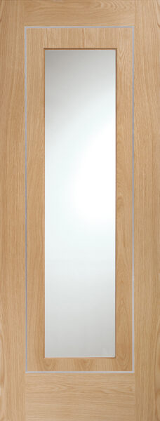 Internal Oak Pre-Finished Varese Door with Clear Glass