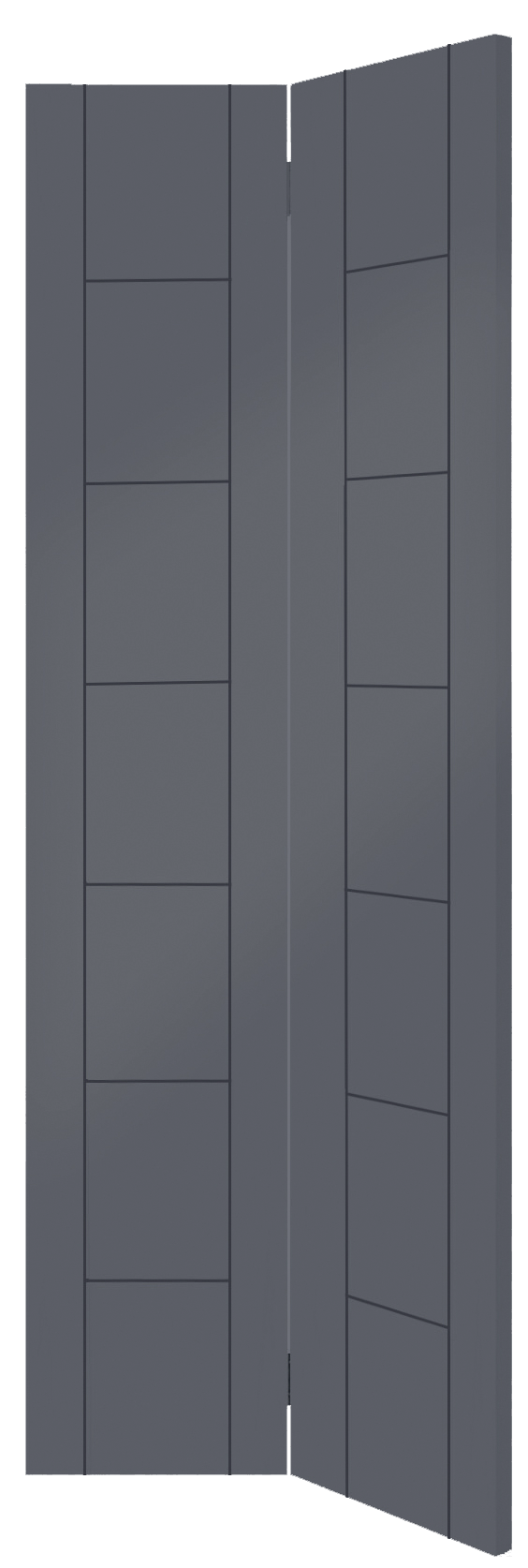 Palermo Internal White Primed Bi-Fold Door – Cinder, 1981 x 762 x 35 mm