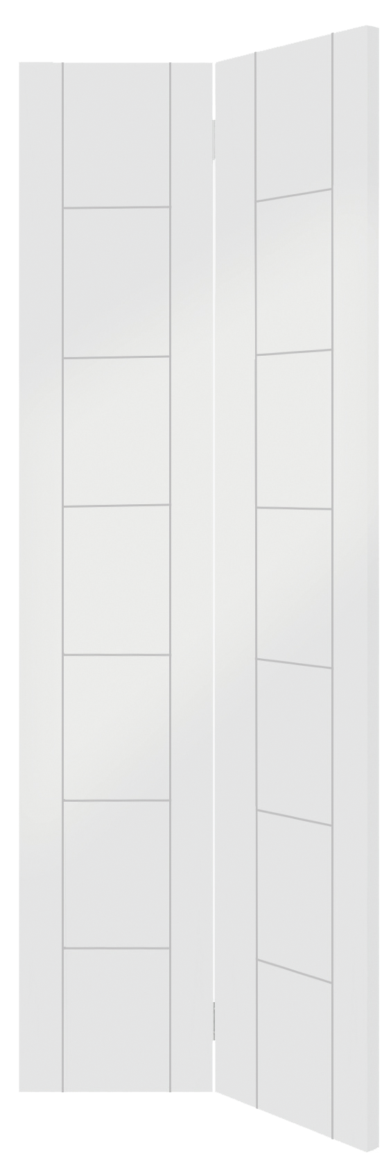 Palermo Internal White Primed Bi-Fold Door – Glacier, 1981 x 686 x 35 mm