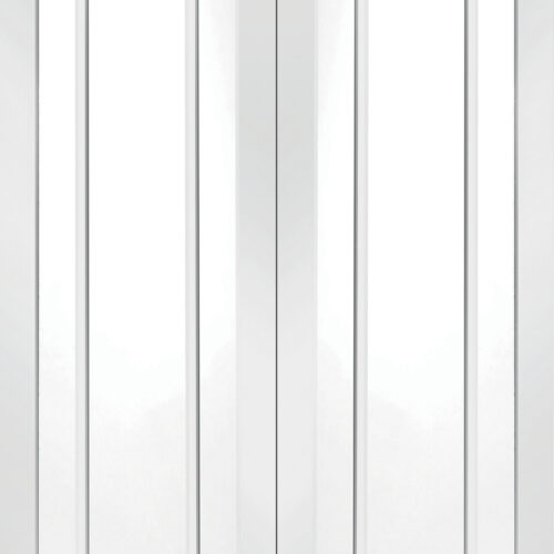 Internal White Primed Worcester Door Pair with Clear Glass