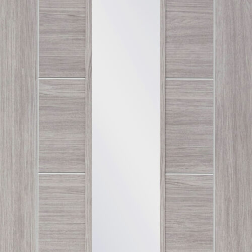 Internal Laminate White Grey Palermo with Clear Glass