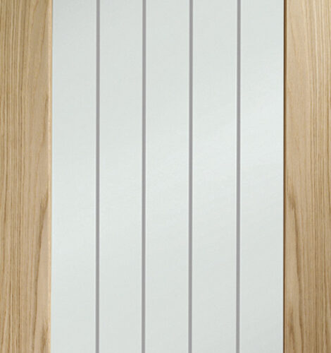 Suffolk Essential Pattern 10 Pre-Finished Internal Oak Door with Clear Etched Glass