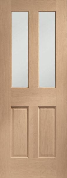 Malton Internal Oak Fire Door with Clear Glass