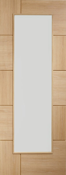 Internal Oak Ravenna Door with Clear Glass