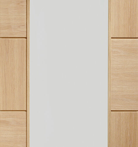 Internal Oak Ravenna Door with Clear Glass