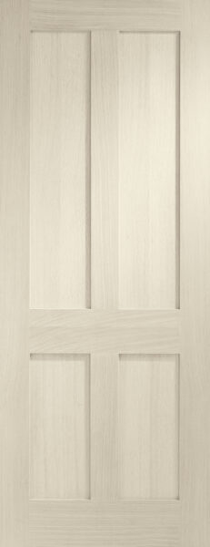 Victorian Shaker 4 Panel Internal Oak Fire Door Stained in Blanco