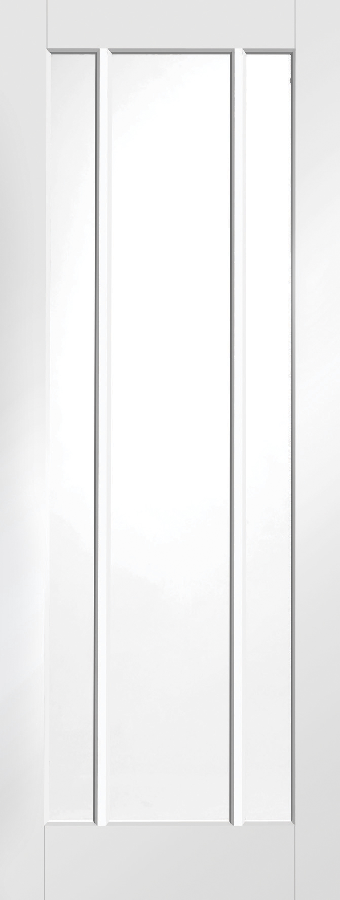 Internal White Primed Worcester Door with Clear Glass – Glacier, 2040 x 726 x 40 mm