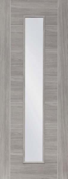 Internal Laminate White Grey Palermo with Clear Glass