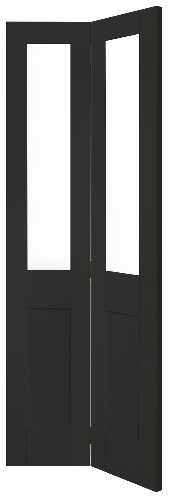 Internal White Primed Malton Shaker Bi-Fold with Clear Glass – Cosmos, 1981 x 762 x 35 mm