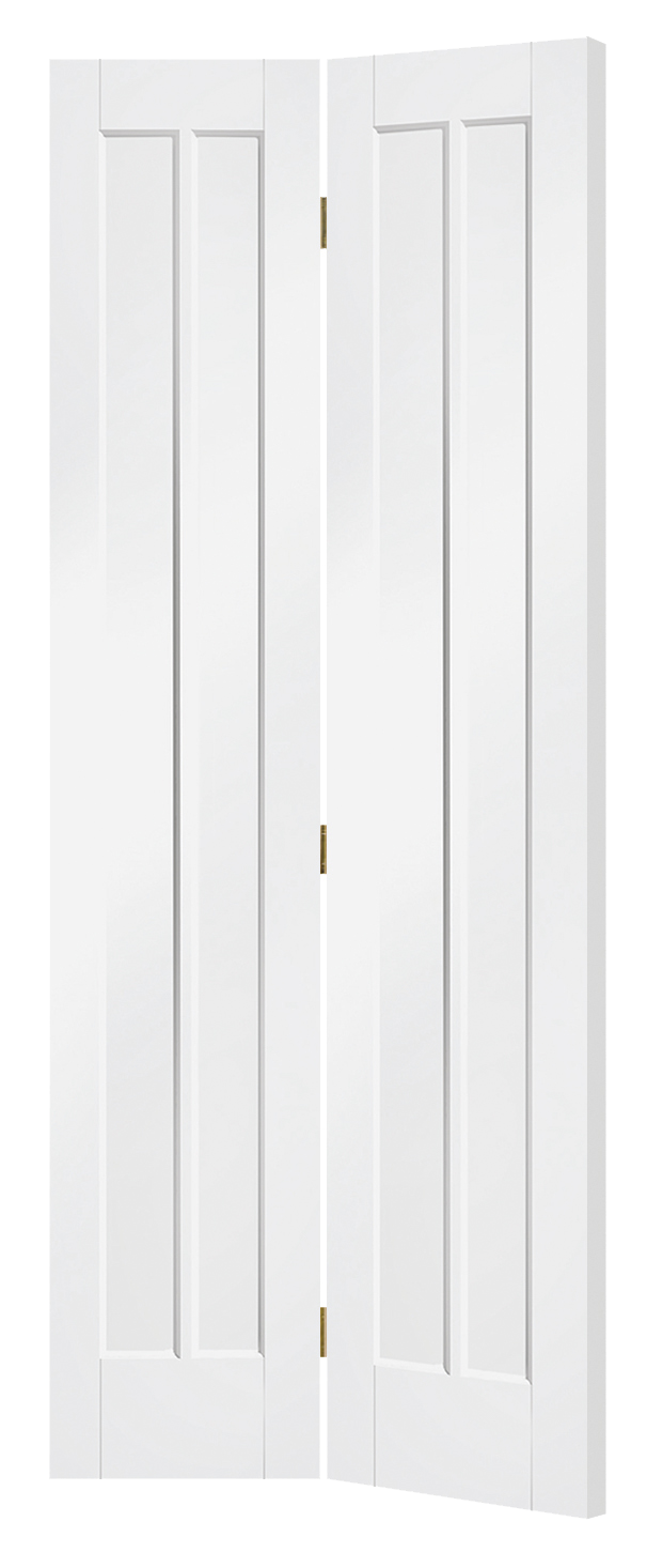 Worcester Internal White Primed Bi-Fold Door – Glacier, 1981 x 762 x 35 mm