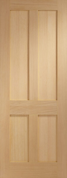 Victorian Shaker 4 Panel Internal Oak Door