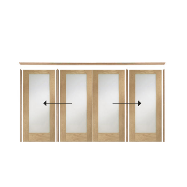 Easi-Slide Oak Room Divider Door System