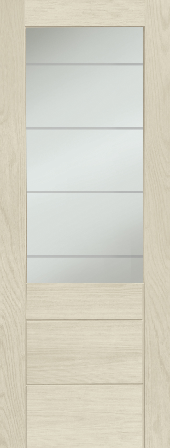 Palermo Essential 2XG Internal Oak Door with Clear Etched Glass – Blanco, 2040 x 826 x 40 mm