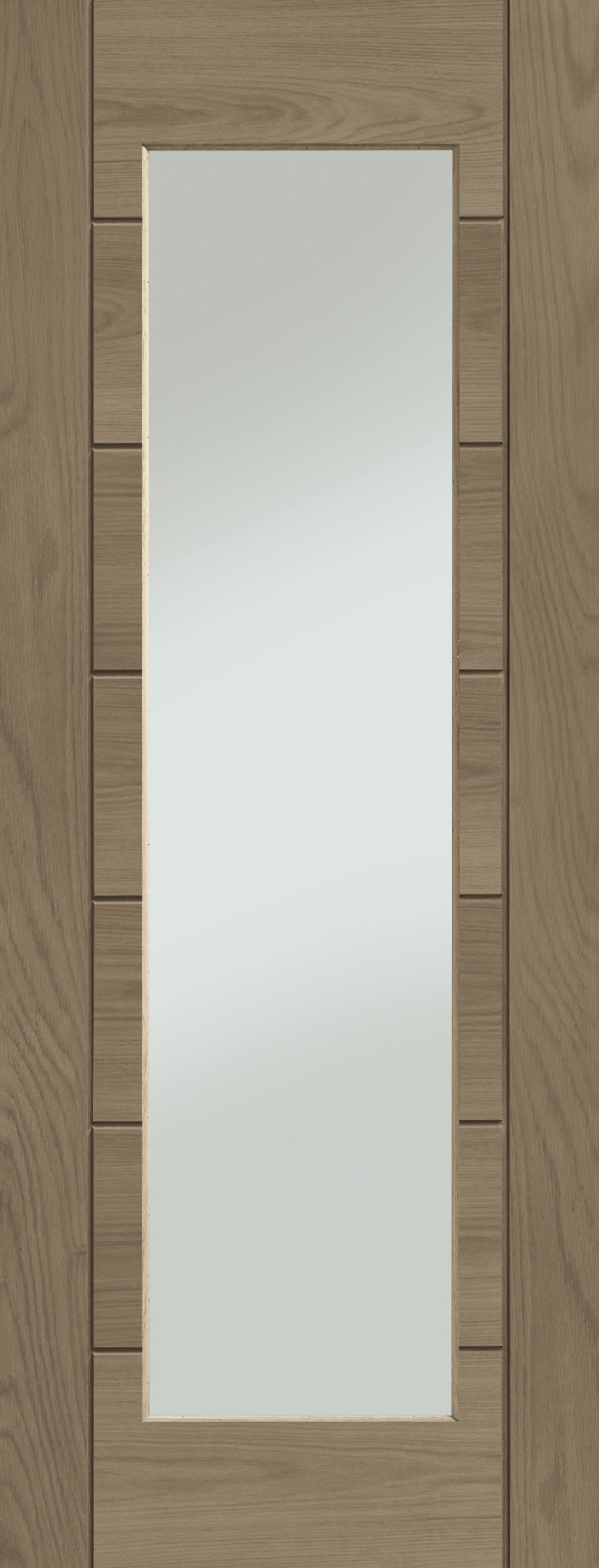 Palermo Essential 1 Light Internal Oak Door with Clear Glass – Cappuccino, 2040 x 826 x 40 mm