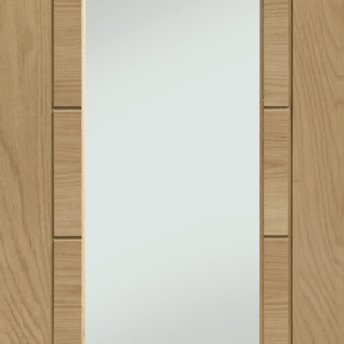 Palermo Essential 1 Light Internal Oak Door with Clear Glass