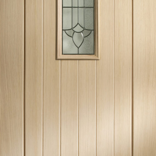 External Oak Triple Glazed Westminster Door with Black Caming Glass