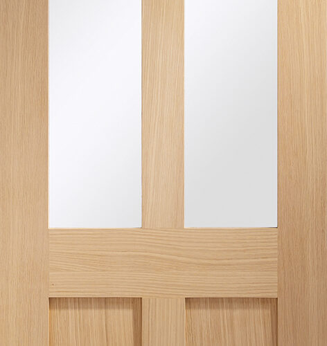 Malton Shaker Internal Oak Door with Clear Glass