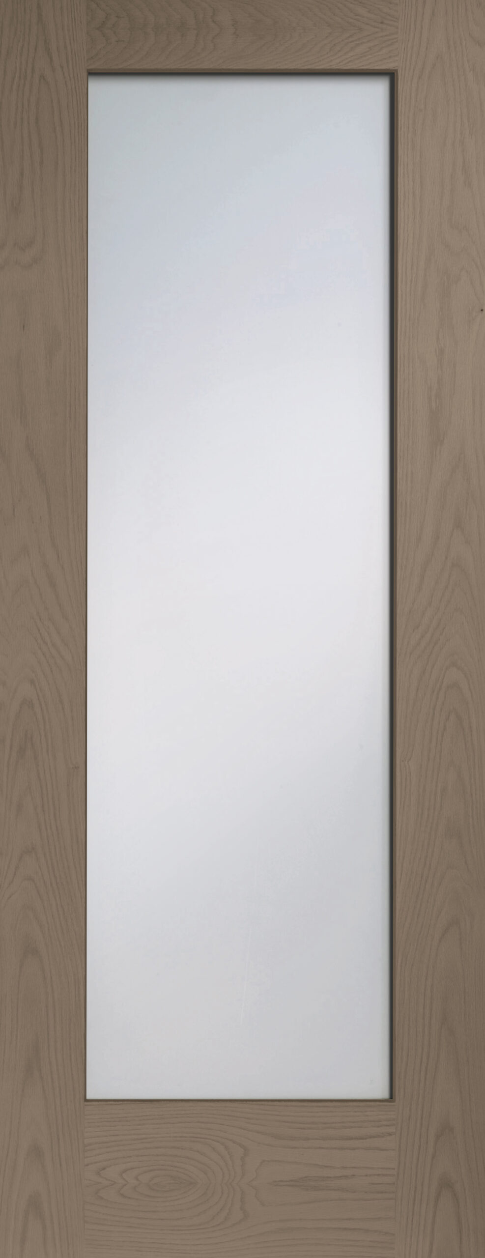 Internal Oak Pattern 10 Door with Clear Glass – Cappuccino, 1981 x 306 x 35 mm