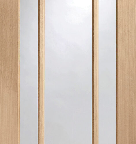 Worcester Internal Oak Fire Door with Clear Glass