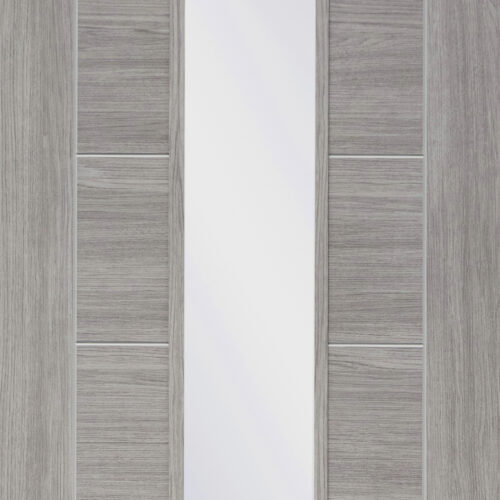 Internal Laminate White Grey Palermo with Clear Glass