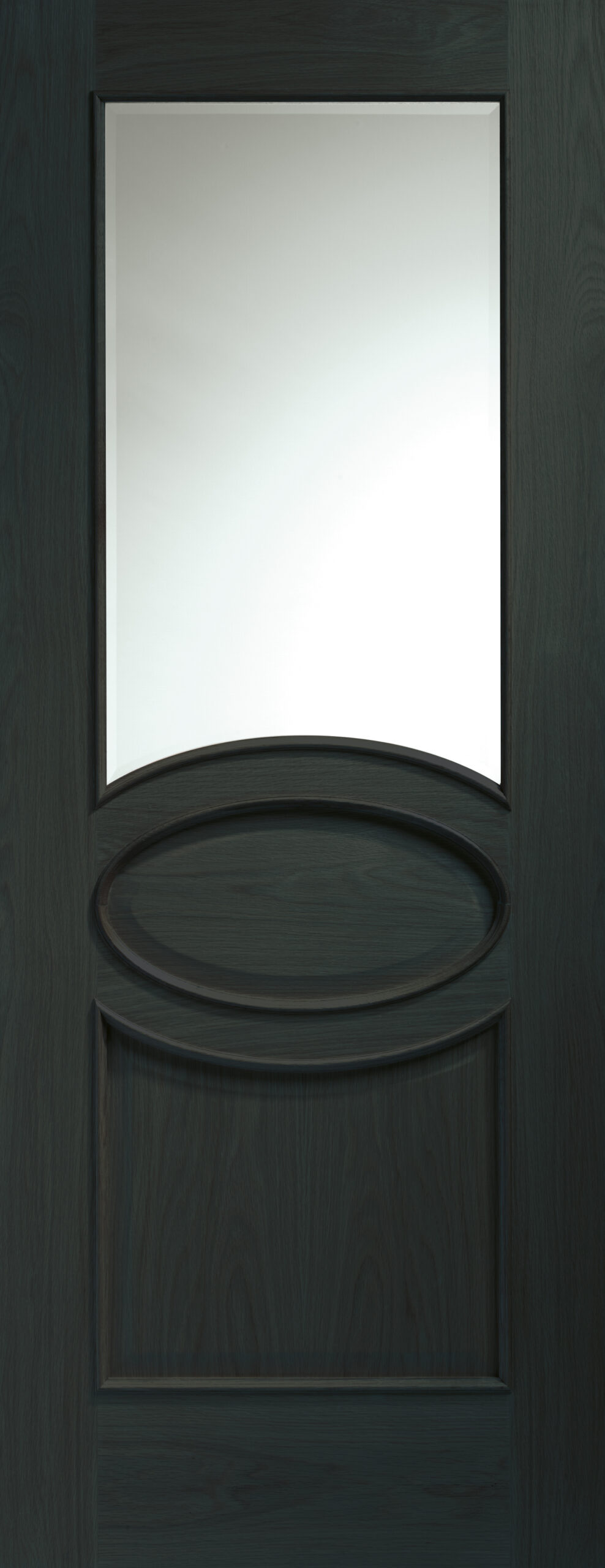 Internal Oak Calabria with Clear Bevelled Glass and Raised Mouldings – Americano, 1981 x 762 x 35 mm