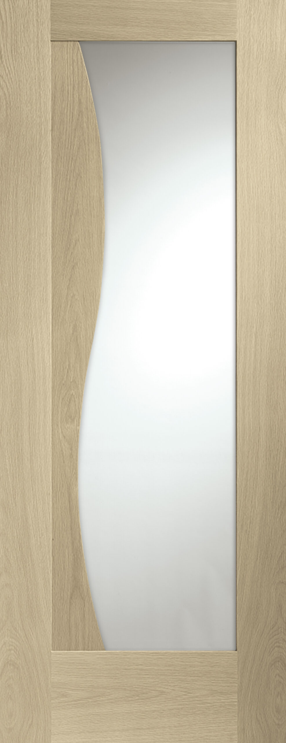 Internal Oak Emilia with Clear Glass – Latte, 1981 x 762 x 35 mm