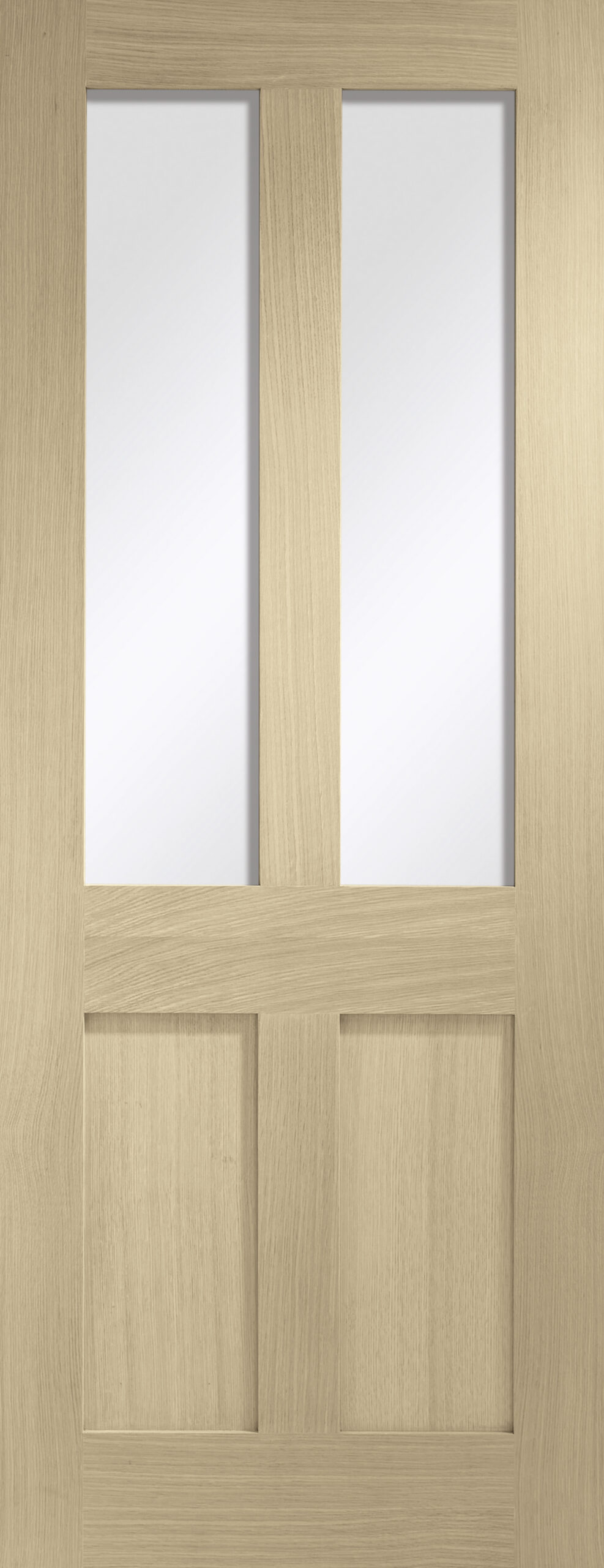 Malton Shaker Internal Oak Door with Clear Glass – Latte, 1981 x 838 x 35 mm