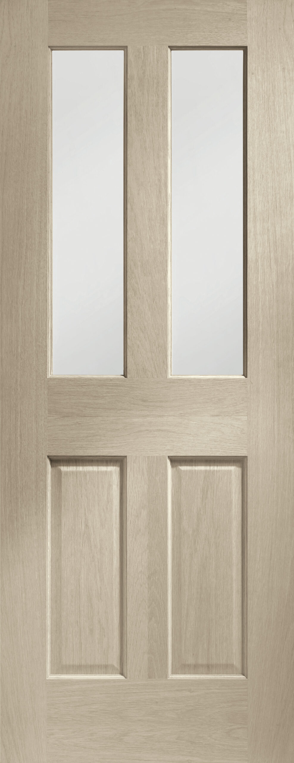 Malton Internal Oak Fire Door with Clear Glass – 1981 x 838 x 44 mm, Crema