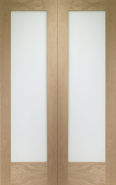 Internal Oak Pattern 10 Door Pair with Obscure Glass