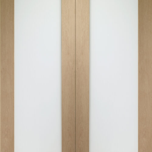 Internal Oak Pattern 10 Door Pair with Clear Glass