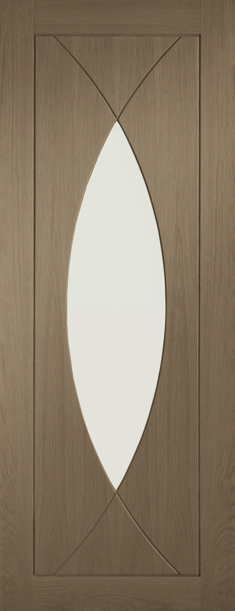 Internal Oak Pesaro with Clear Glass Fire Door – 1981 x 762 x 44 mm, Cappuccino