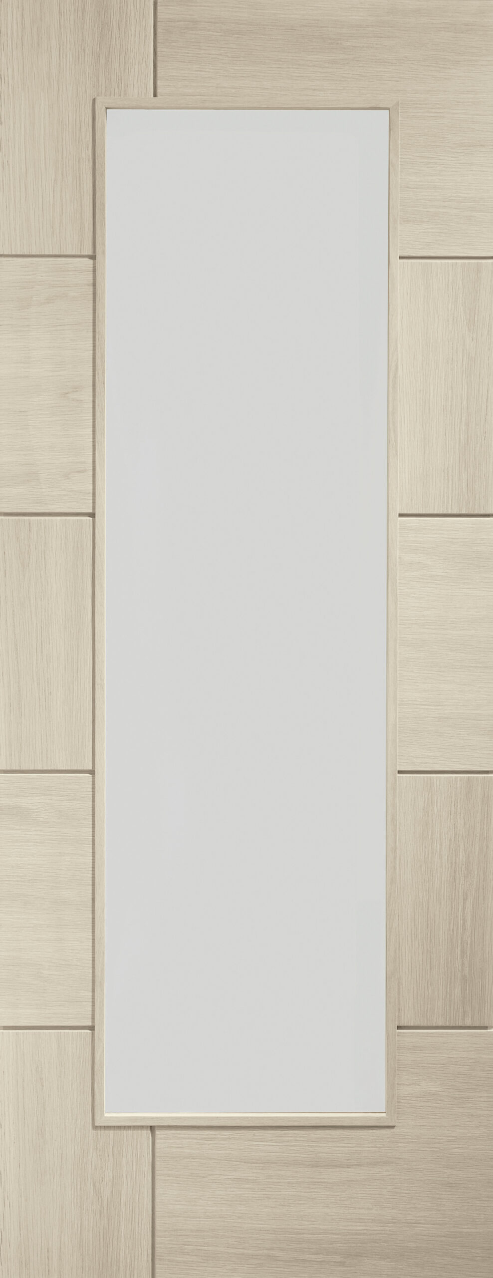 Internal Oak Ravenna Door with Clear Glass – Blanco, 1981 x 838 x 35 mm