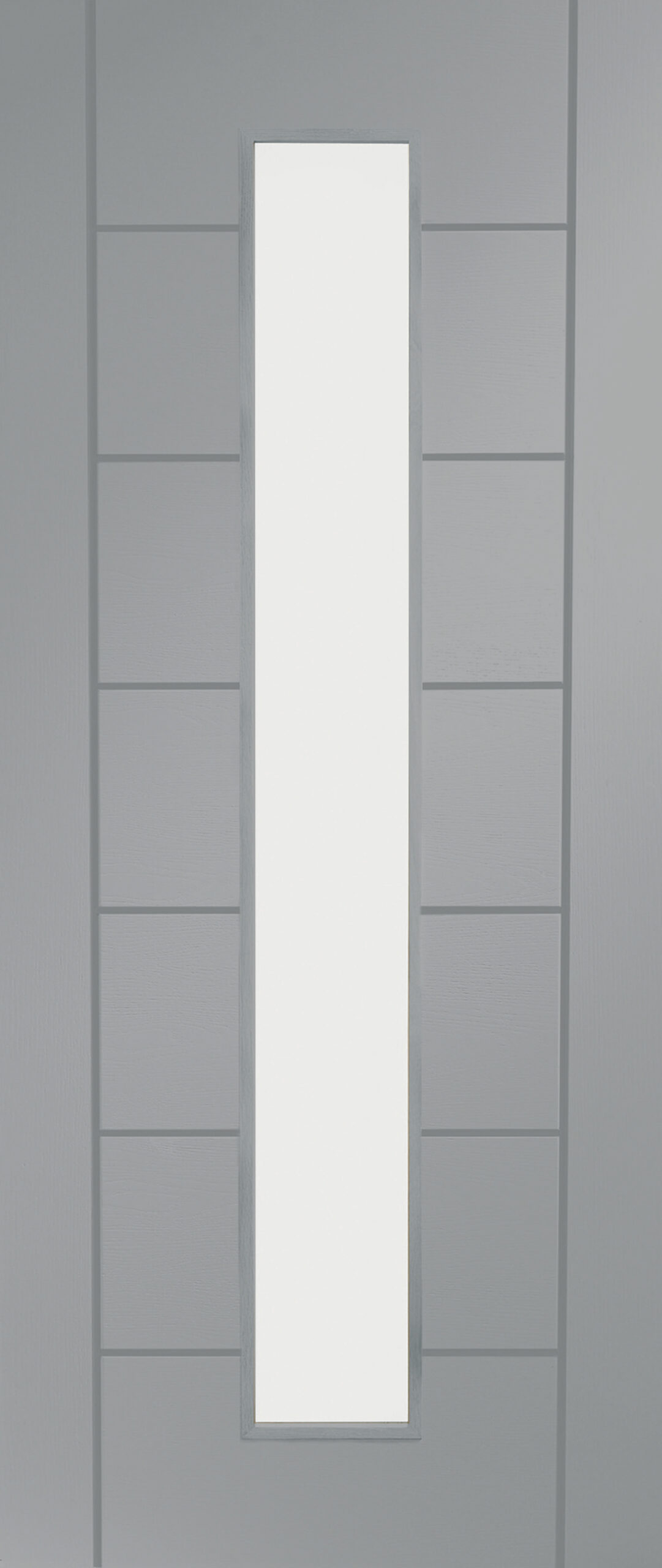 Internal White Primed Palermo 1L with Clear Glass Fire Door – Storm, 1981 x 838 x 44 mm