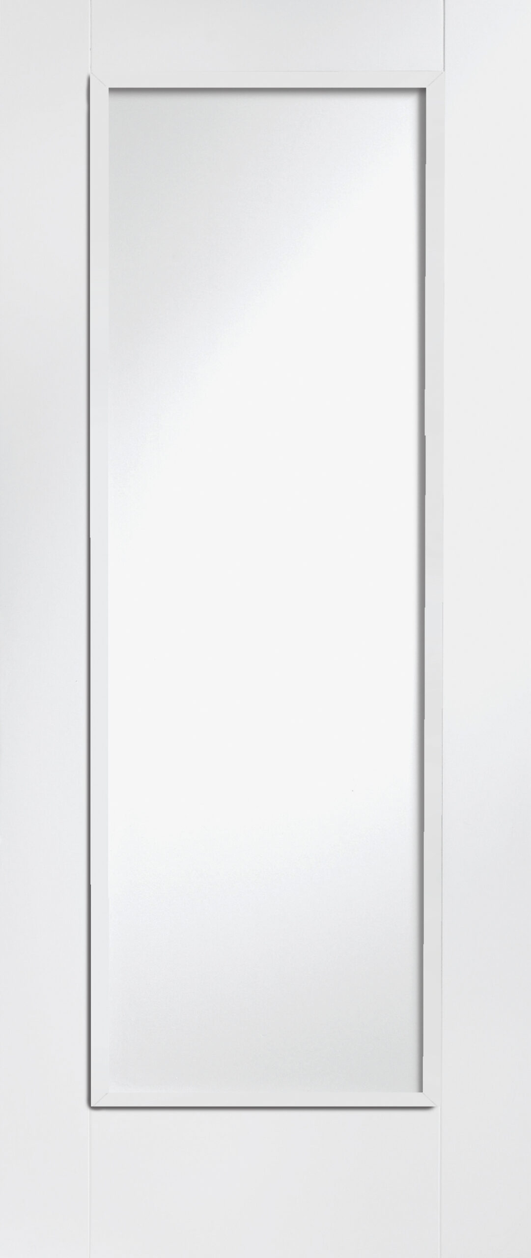 Internal White Primed Pattern 10 Fire Door with Clear Glass – 1981 x 686 x 44 mm, Glacier