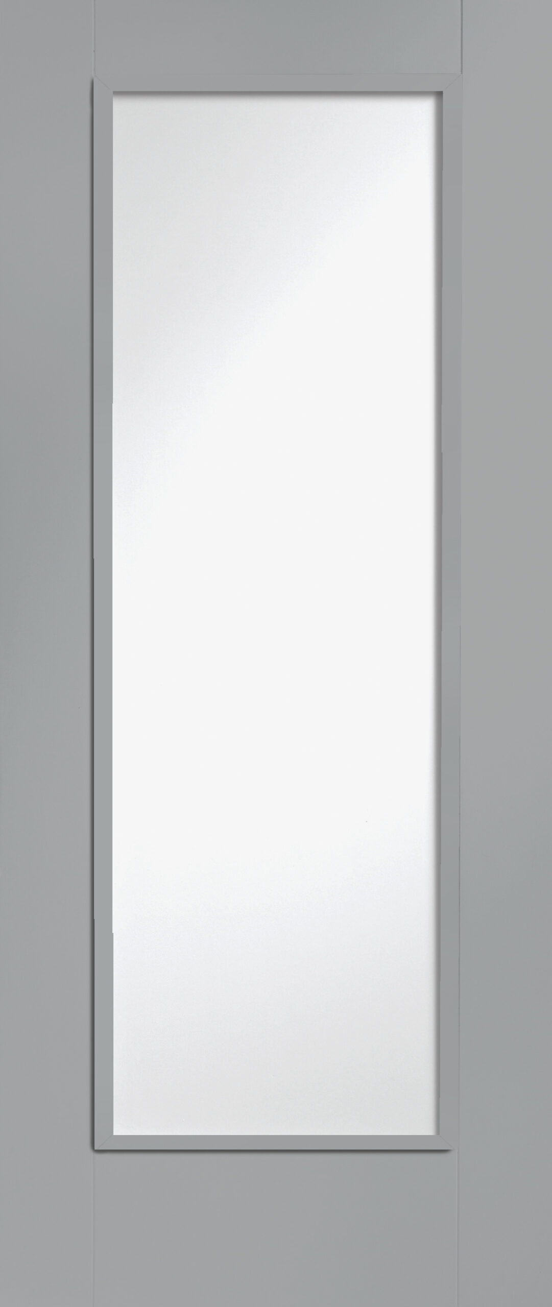 Internal White Primed Pattern 10 Fire Door with Clear Glass – 1981 x 838 x 44 mm, Storm