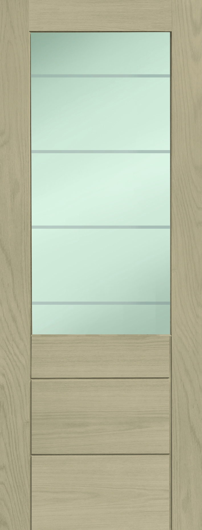 Palermo 2XG Internal Oak Fire Door with Clear Etched Glass – Latte, 1981 x 838 x 44 mm