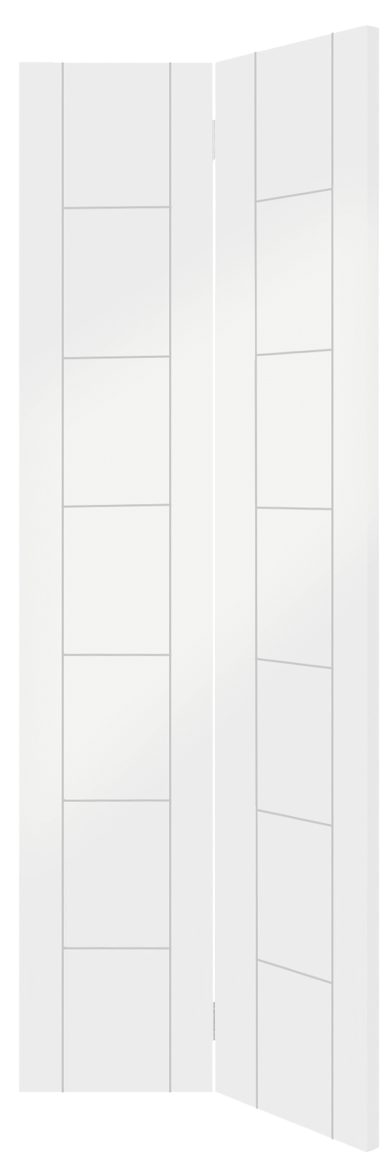 Palermo Internal White Primed Bi-Fold Door – White Primed, 1981 x 762 x 35 mm