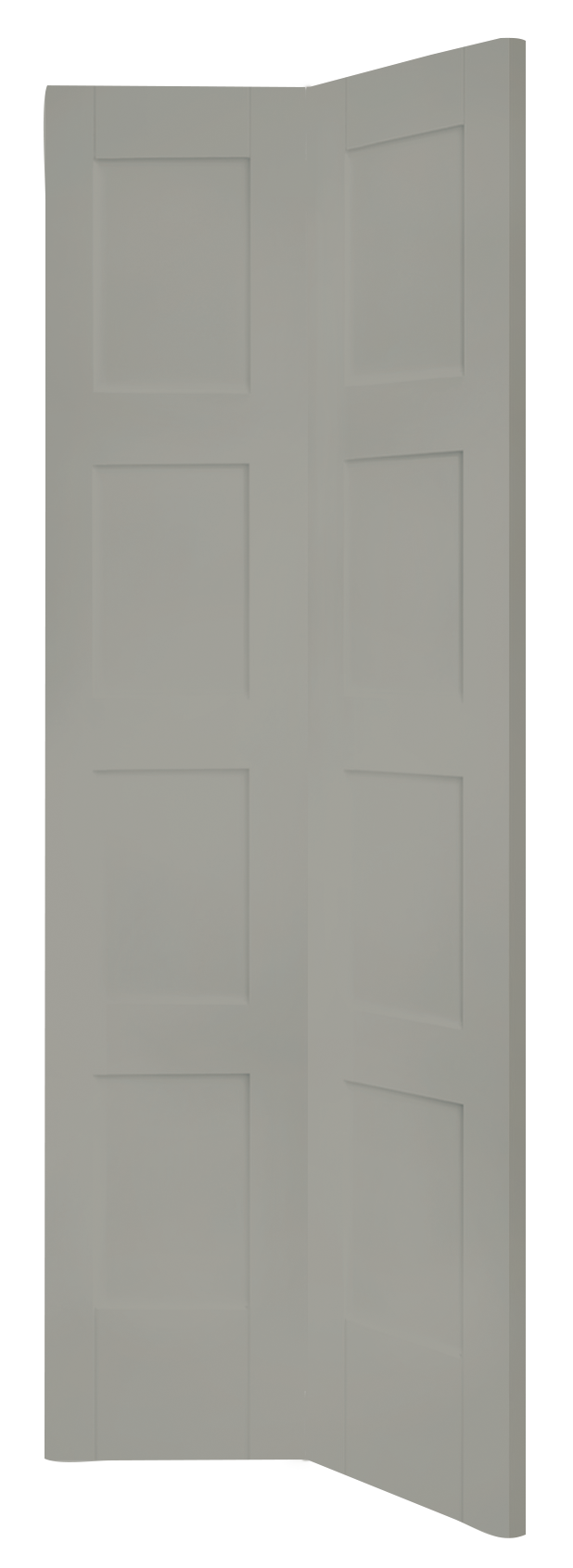 Shaker 4 Panel Bi-Fold Internal White Primed Door – Slate, 1981 x 686 x 35 mm