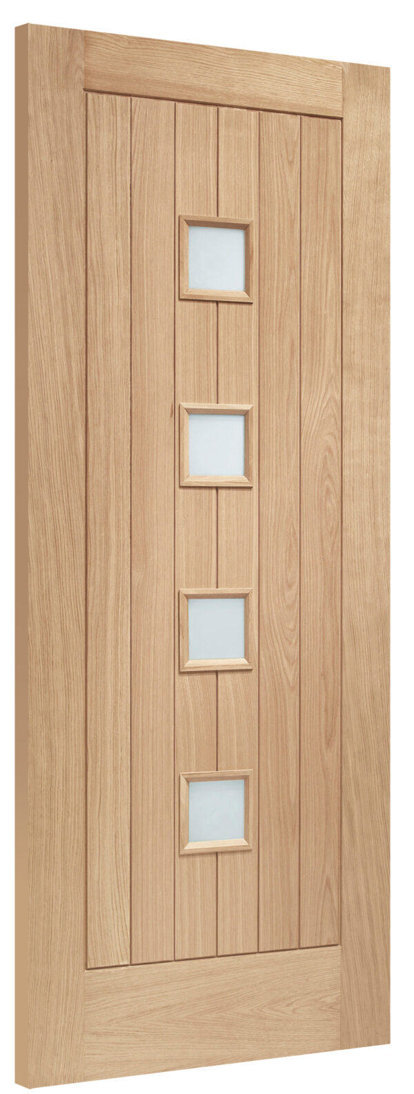 External Oak Double Glazed Siena Door with Obscure Glass - Image 2