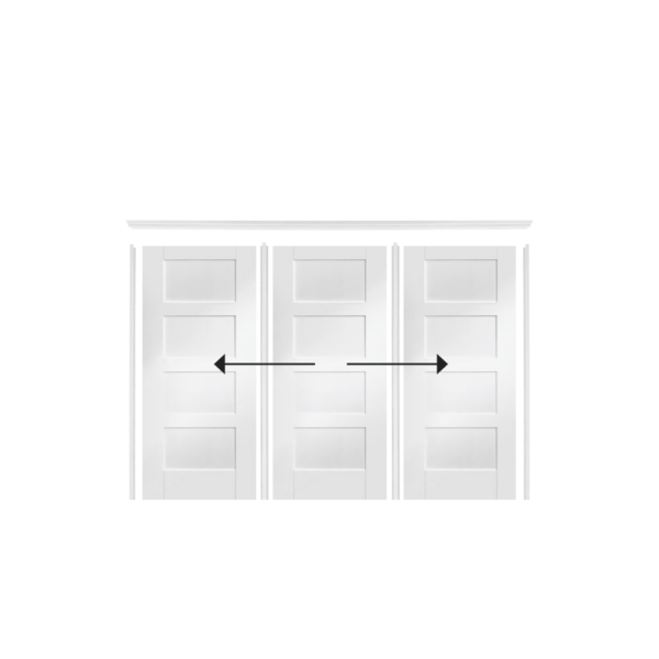 Easi-Slide White Primed Room Divider Door System - Image 3