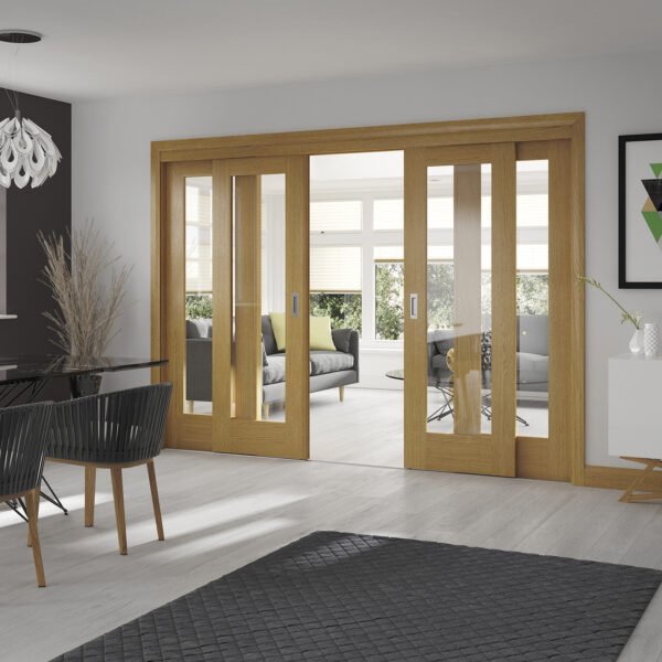 Easi-Slide Oak Room Divider Door System - Image 2