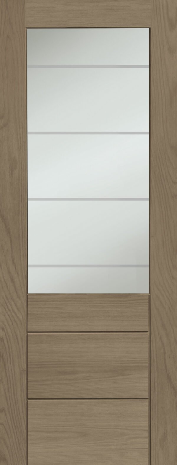 Palermo Essential 2XG Internal Oak Door with Clear Etched Glass - Image 5