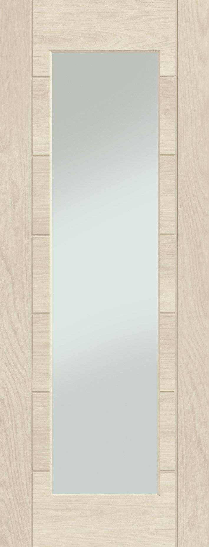 Palermo Essential 1 Light Internal Oak Door with Clear Glass – Blanco, 2040 x 826 x 40 mm