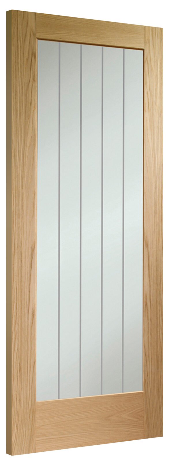 Suffolk Essential Pattern 10 Internal Oak Door with Clear Etched Glass - Image 2